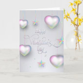 Valentijn "Happy Valentines Day's" Hartballonnen Kaart (Gele Bloem)