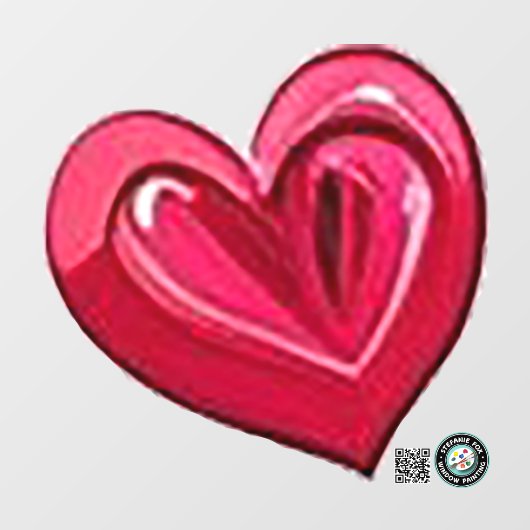 Valentijn Hart Accent Window Cling 12x12 Raamsticker (Vel)