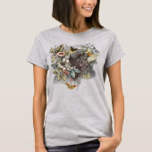 Valentijn Hart, Bloemen, Vlinders T-shirt (Voorkant)