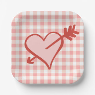 Valentijn Hart en Pijl Papier Bord