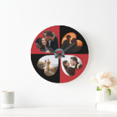 Valentijn hart fotocollage grote klok (Huis)