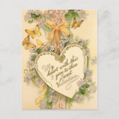  Valentijn Hart, linten en vlinders Briefkaart (Voorkant)