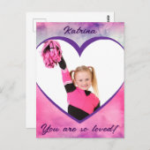 Valentijn Hart Vol Precheure Herinneringen Foto en Briefkaart (Voorkant / Achterkant)