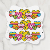 Valentijn harten bedankjes labels (Voorkant)