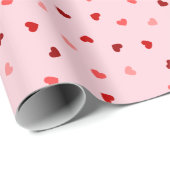 Valentijn Harten op roze Cadeaupapier (Rol Hoek)