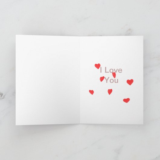 Valentijn Harten roze en rood Feestdagen Kaart (Binnen)