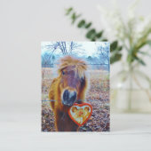 Valentijn hartpaard feestdagenkaart (Staand voorkant)