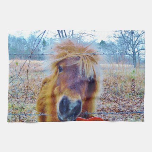 Valentijn hartpaard theedoek (Horizontaal)