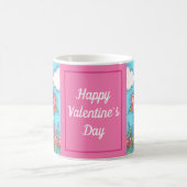 Valentijn HARTS PINK FLAMINGO, CUTE TORTELDUIFJES Koffiemok (Center)