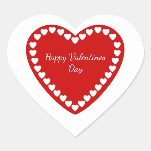 Valentijn Hartstickers Hart Sticker (Voorkant)