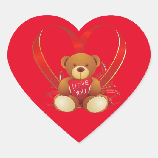 Valentijn Hartstickers Hart Sticker (Voorkant)