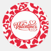 Valentijn Hartstickers Ronde Sticker (Voorkant)