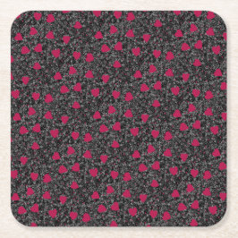 Valentijn Heart Art Vierkante Kartonnen Onderzetter