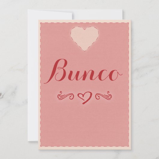 Valentijn Heart Bunco Uitnodiging (Voorkant)