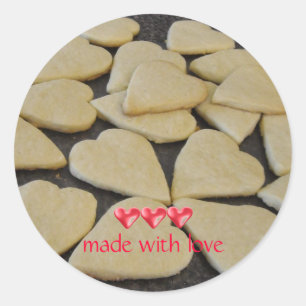 Valentijn Heart Cookies Ronde Sticker