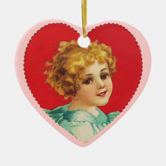  Valentijn Heart Keramisch Ornament (Voorkant)