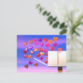 Valentijn Heart Mail Feestdagenkaart (Staand voorkant)