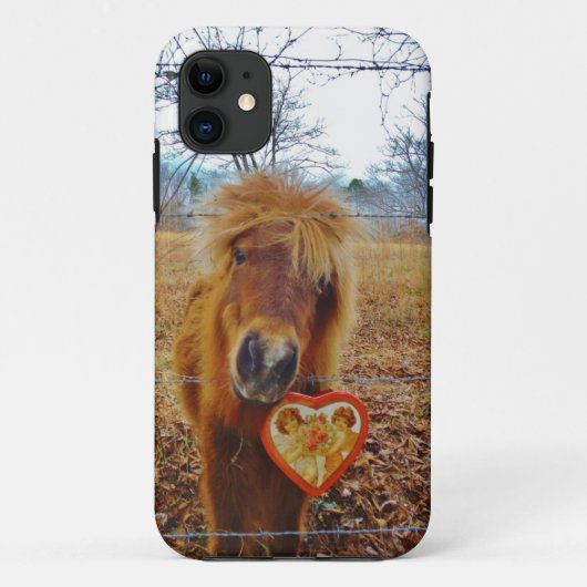 Valentijn Heart Miniatuur brown Horse Case-Mate iPhone Case (Achterkant)