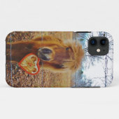 Valentijn Heart Miniatuur brown Horse Case-Mate iPhone Case (Achterkant (horizontaal))