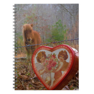 Valentijn Heart Miniatuur brown Horse Notitieboek