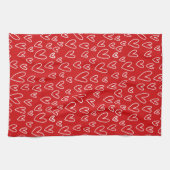 VALENTIJN HEART Pattern Kitchen Towel Theedoek (Horizontaal)