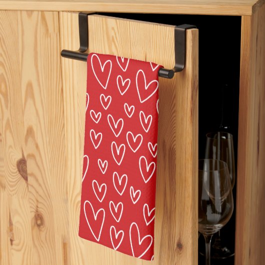 VALENTIJN HEART Pattern Kitchen Towel Theedoek (Derde Gevouwen)