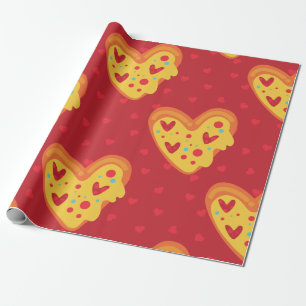 valentijn Heart Pizza houdt van Italiaans eten Cadeaupapier