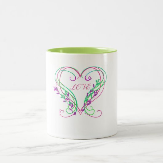 Valentijn Heart Swirls Mok (Center)