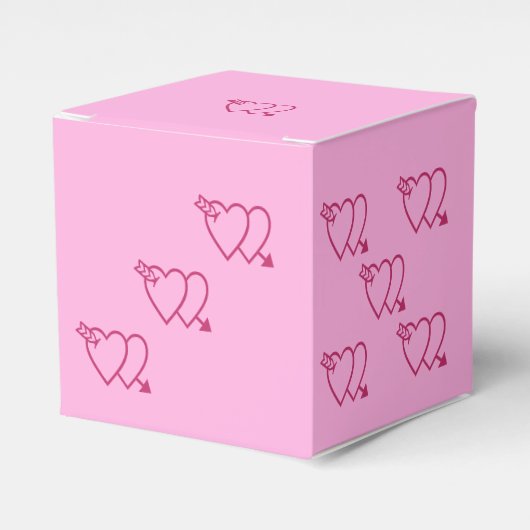 Valentijn Hearts 6-zijdige dobbelsteen sterven Bedankdoosjes (Voorkant Zijde)