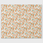 Valentijn Hearts Branches Flowers Love Pattern Cadeaupapier (Vlak)