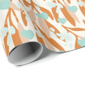 Valentijn Hearts Branches Flowers Love Pattern Cadeaupapier (Rol Hoek)