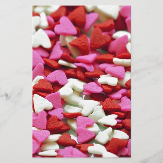 Valentijn Hearts Briefpapier (Voorkant)
