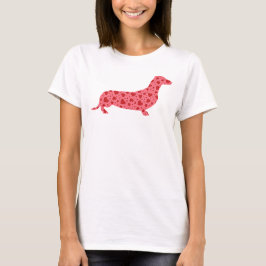 Valentijn Hearts Dachshund T-shirt