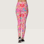 Valentijn Hearts en Flowers Leggings (Achterkant)