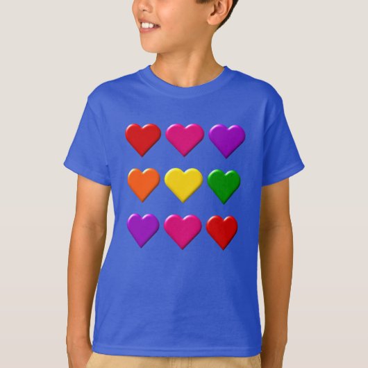 Valentijn Hearts Kinder T-shirt (Voorkant)