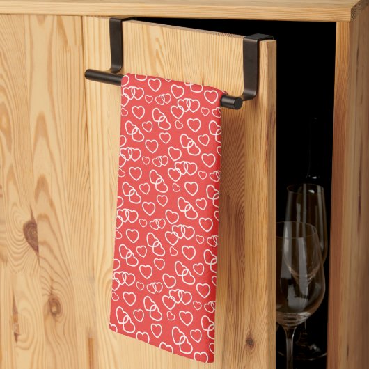 Valentijn Hearts Kitchen Towel Theedoek (Derde Gevouwen)