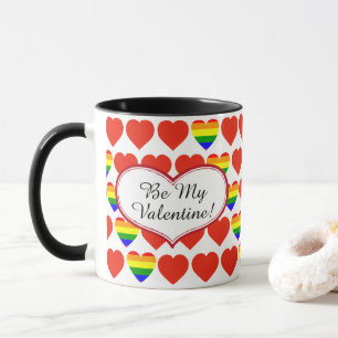 Valentijn Hearts Mok