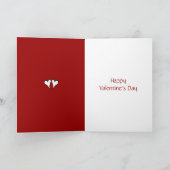 Valentijn Hearts Red Card Feestdagen Kaart (Binnen)