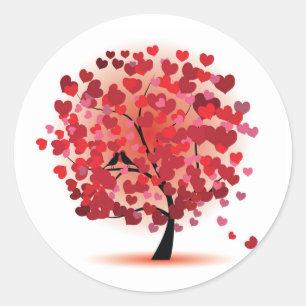 Valentijn Hearts Tree Stickers