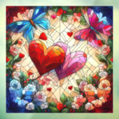 Valentijn Hearts Window Cling Raamsticker (Vel 3)