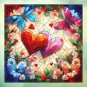 Valentijn Hearts Window Cling Raamsticker (Vel 3)