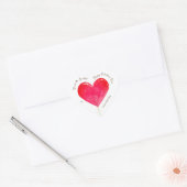 Valentijn Heet Roze Hart Lollipop Hart Sticker (Envelop)