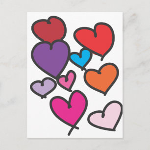 Valentijn hekelt kleurrijke liefde feestdagenkaart