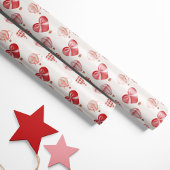 Valentijn-heteluchtballonnen Cadeaupapier