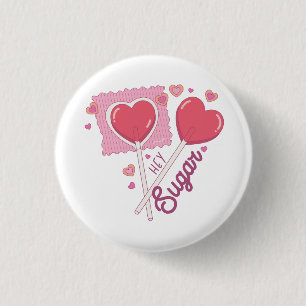 Valentijn Hey Sugar Ronde Button 3,2 Cm