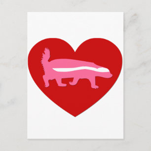 valentijn honingbadger feestdagenkaart