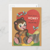  Valentijn "HoningBeer" Feestdagenkaart (Voorkant / Achterkant)