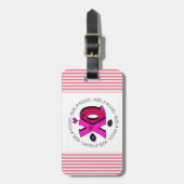 Valentijn Hugs en Kisses Bagagelabel (Voorkant verticaal)