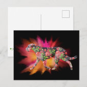 Valentijn Ierse Wolfshond splash van kleur Briefkaart (Voorkant / Achterkant)