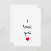 Valentijn Ik hou van je Hart Kaart (Voorkant / Achterkant)